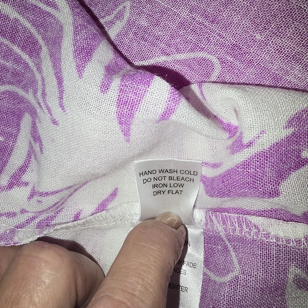 Purple Hawaiian Style Dress Large - Picture 4 of 14